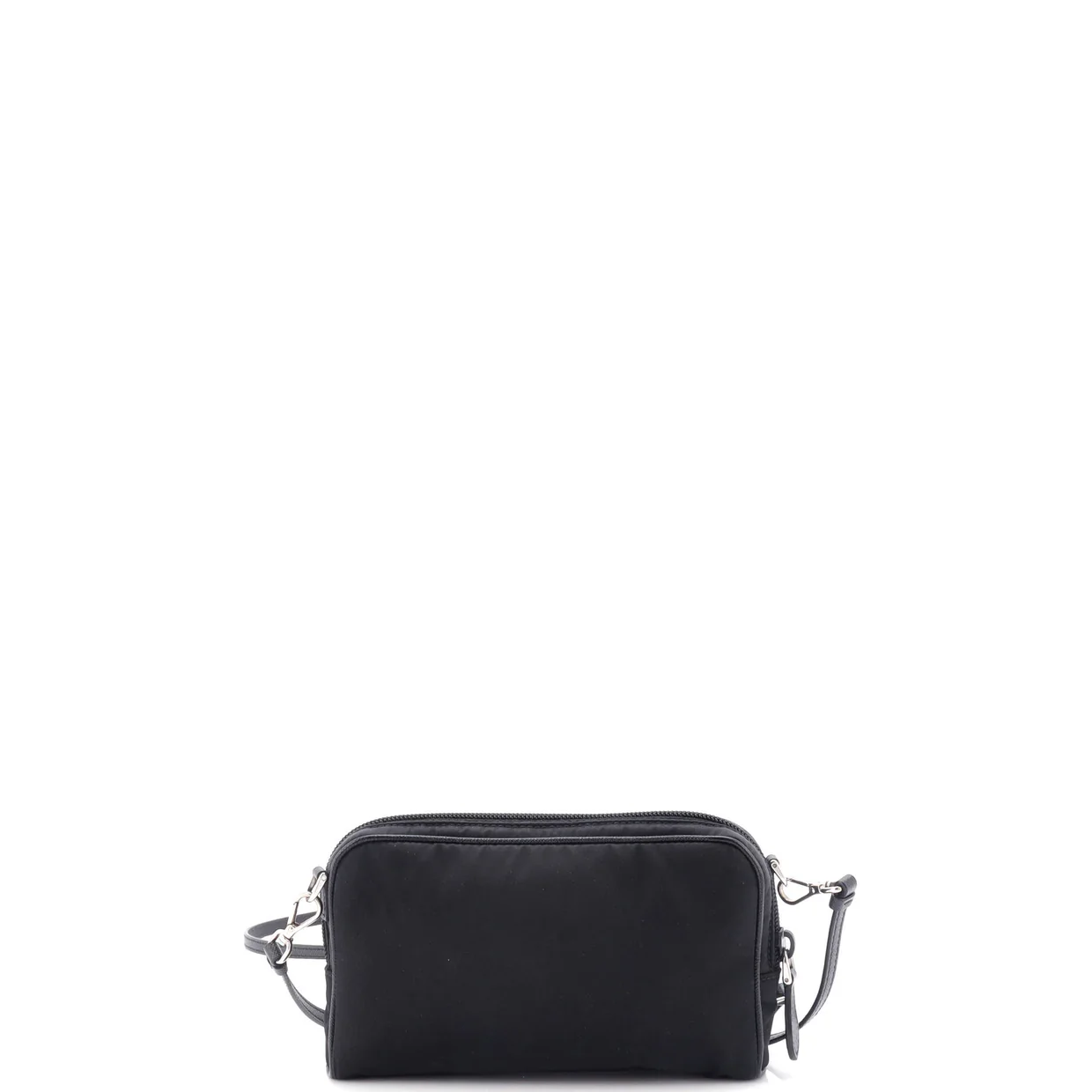 Double Zip Camera Bag Tessuto and Saffiano Leather Mini - Deep Luxury