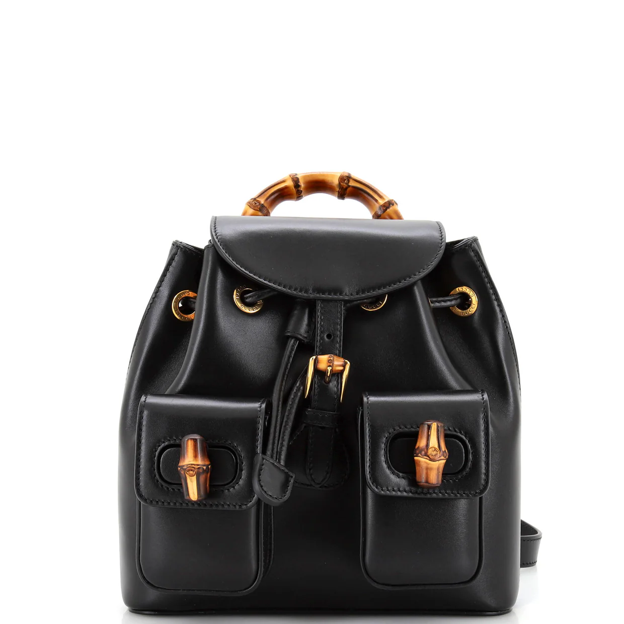 Bamboo Backpack Leather Small - Deep Luxury