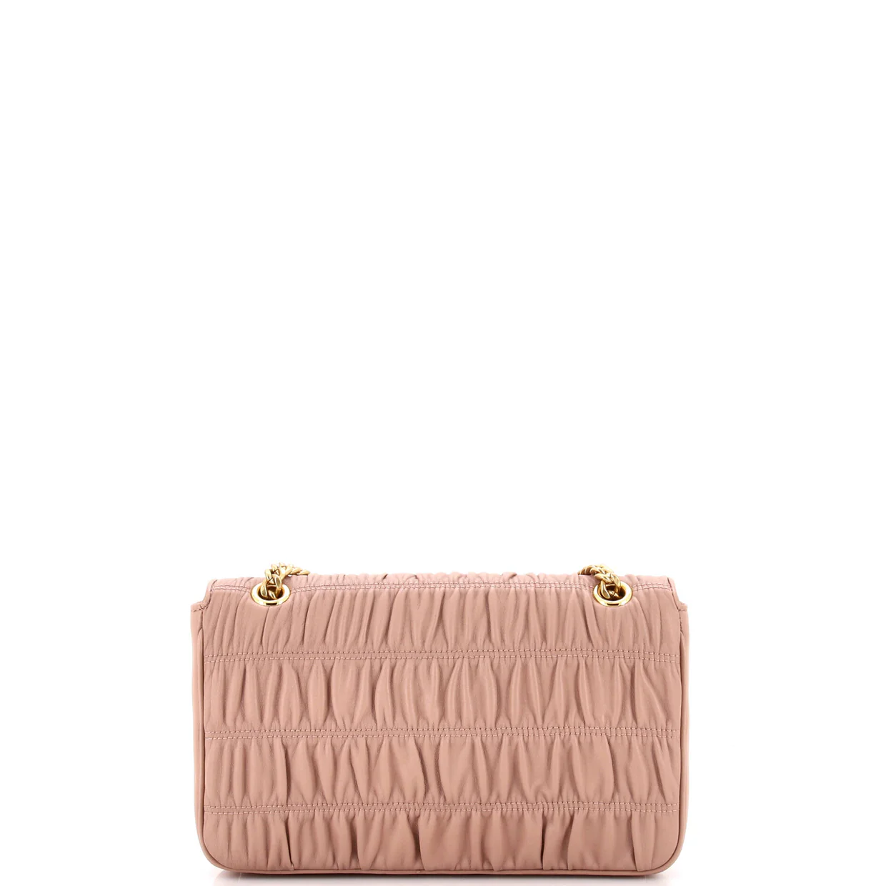 Chain Flap Shoulder Bag Nappa Gaufre Small - Deep Luxury
