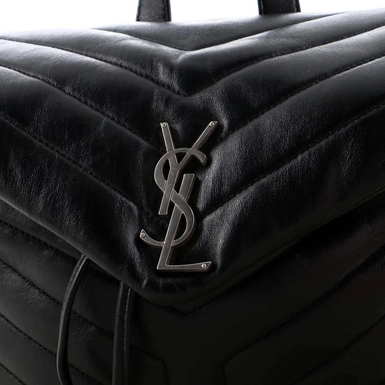 LouLou Backpack Matelasse Chevron Leather Small - Deep Luxury