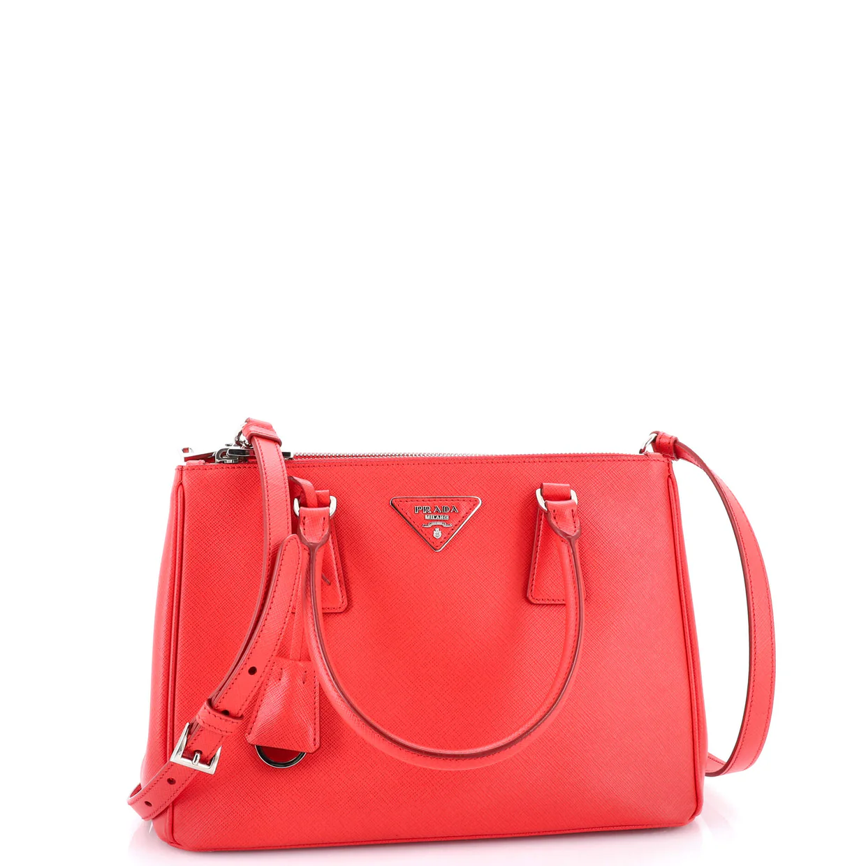 Galleria Double Zip Tote Saffiano Leather Small - Deep Luxury