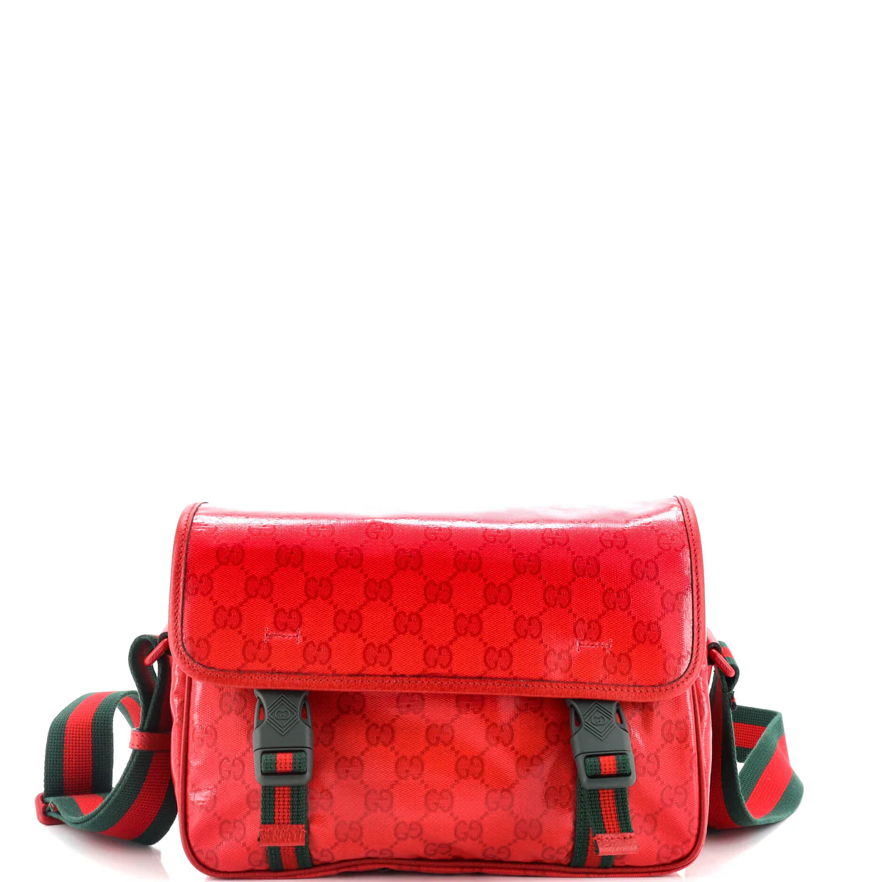 Web Buckle Messenger Bag GG Coated Canvas Small - Deep Luxury