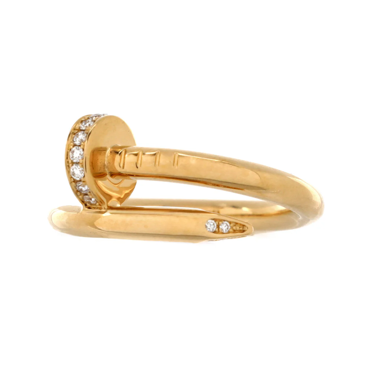 Juste un Clou Ring 18K Yellow Gold and Diamonds - Deep Luxury