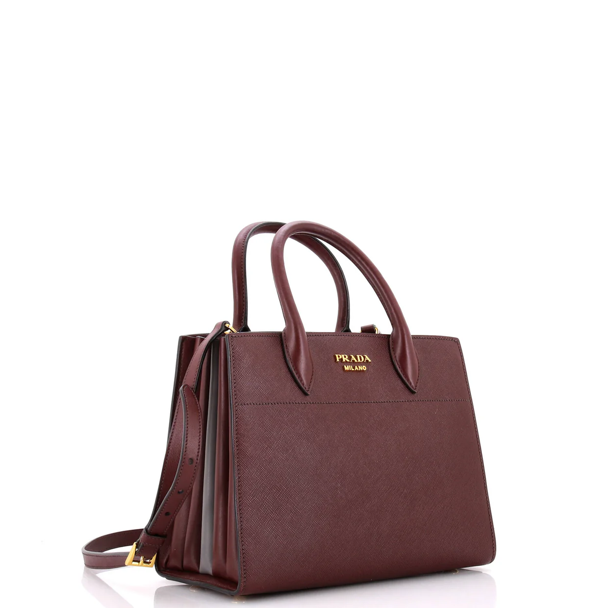 Bibliotheque Tote Saffiano with City Calf Small - Deep Luxury