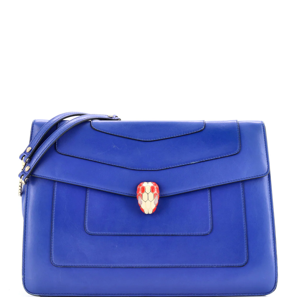 Serpenti Forever Double Flap Shoulder Bag Leather Large - Deep Luxury