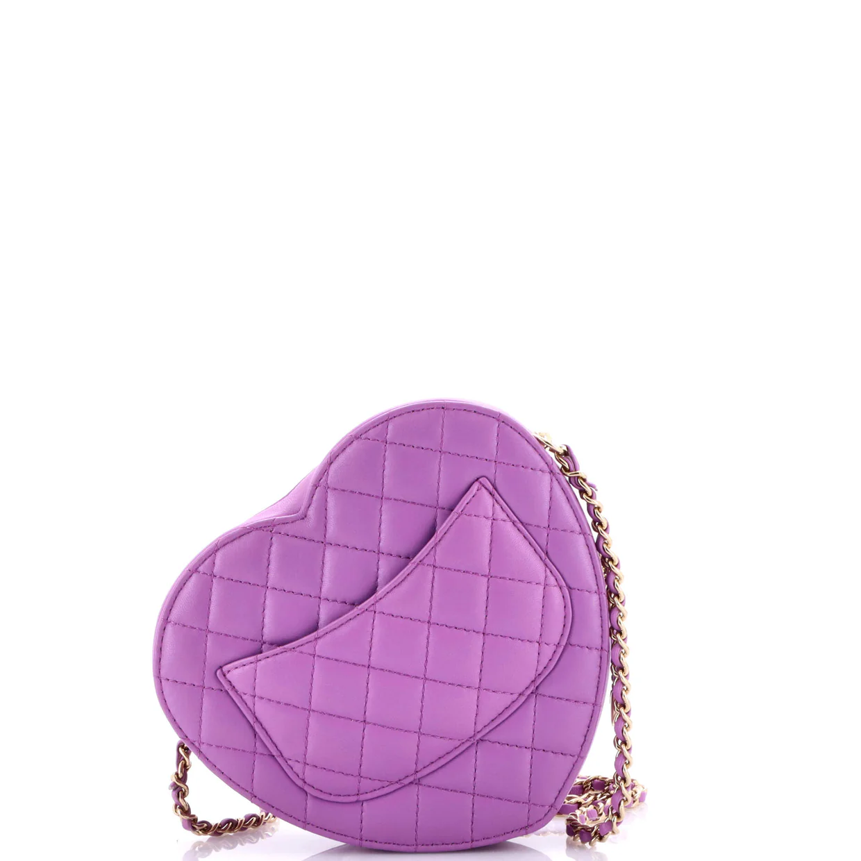 CC in Love Heart Bag Quilted Lambskin - Deep Luxury