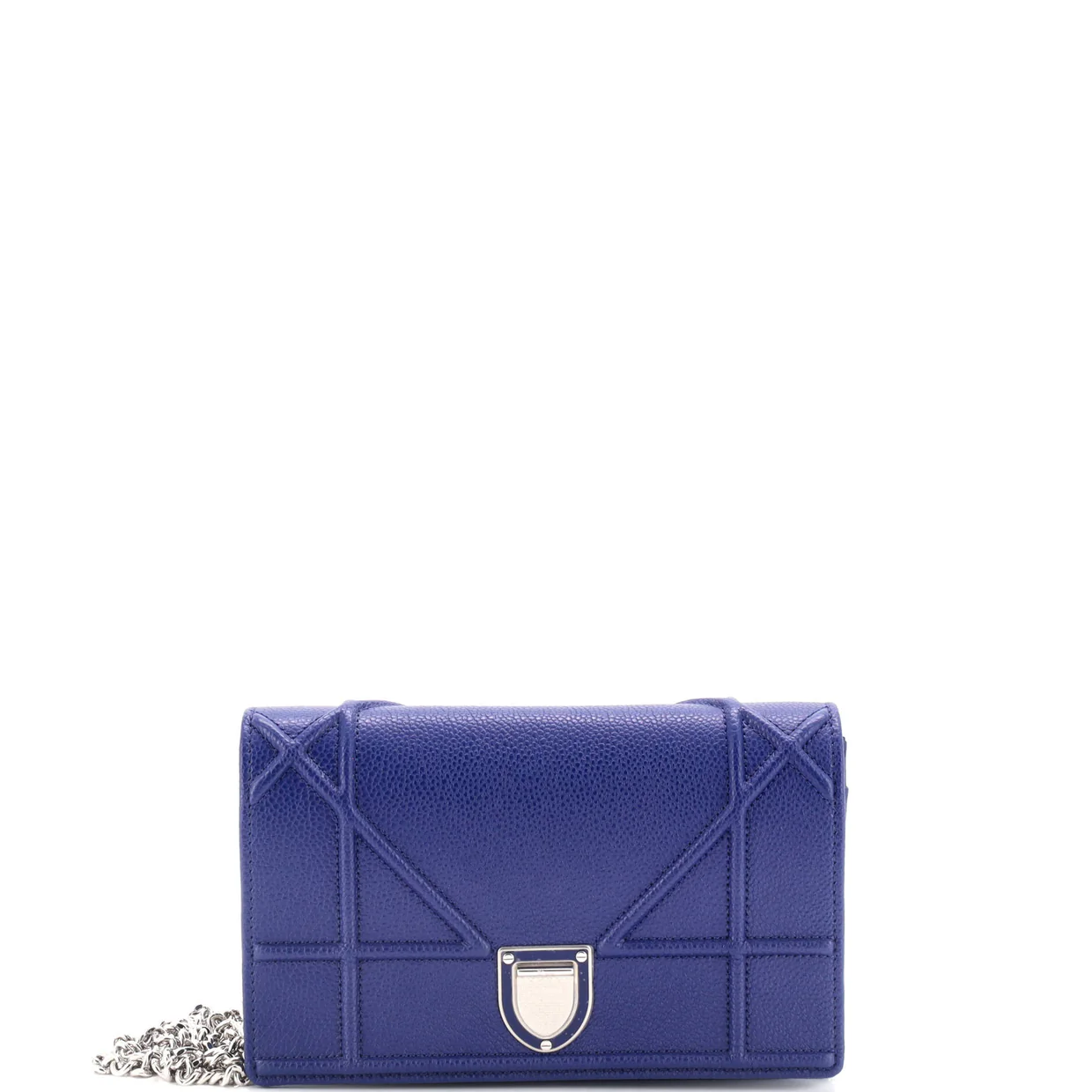 Diorama Wallet on Chain Leather - Deep Luxury