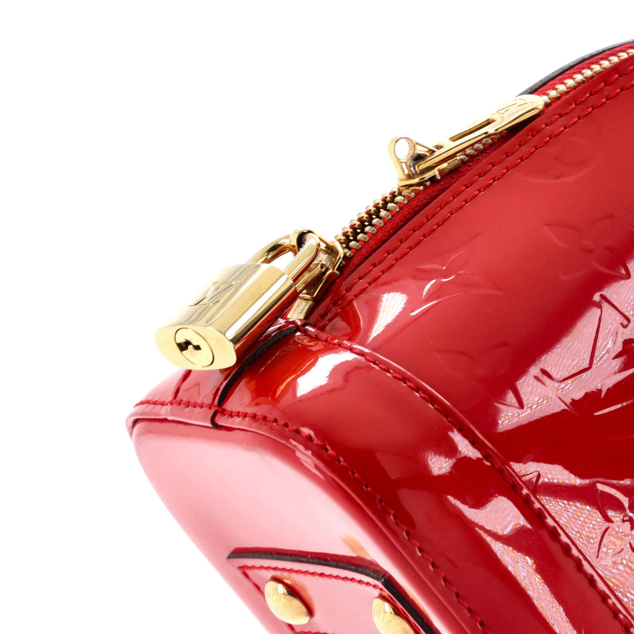 Alma Handbag Monogram Vernis BB - Deep Luxury