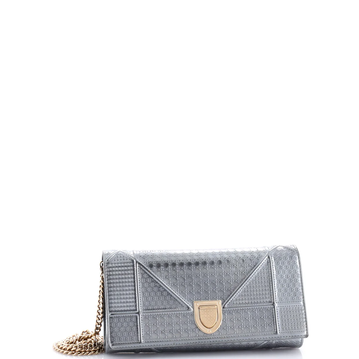 Diorama Croisiere Chain Wallet Cannage Embossed Calfskin - Deep Luxury