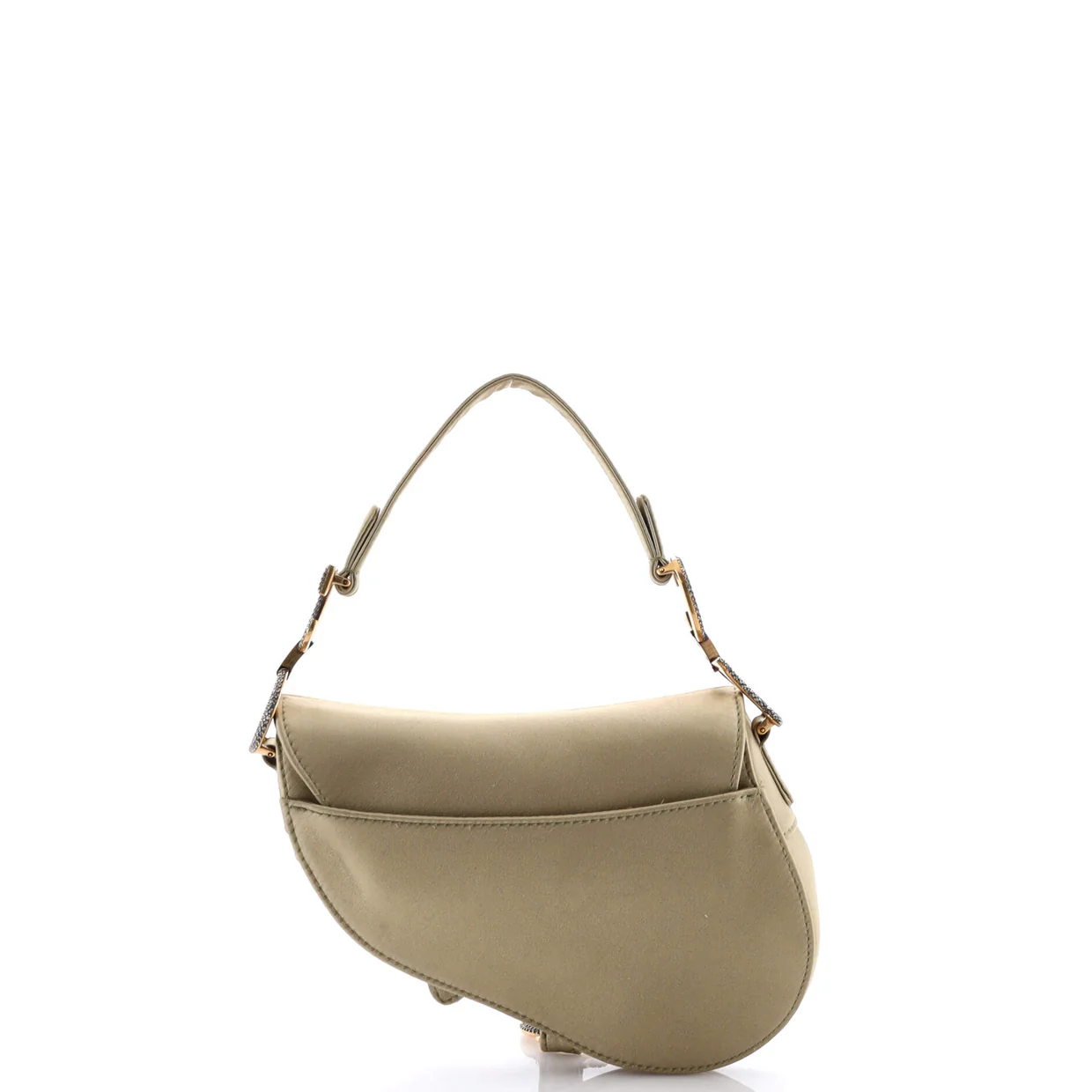 Saddle Handbag Satin with Crystals Mini - Deep Luxury