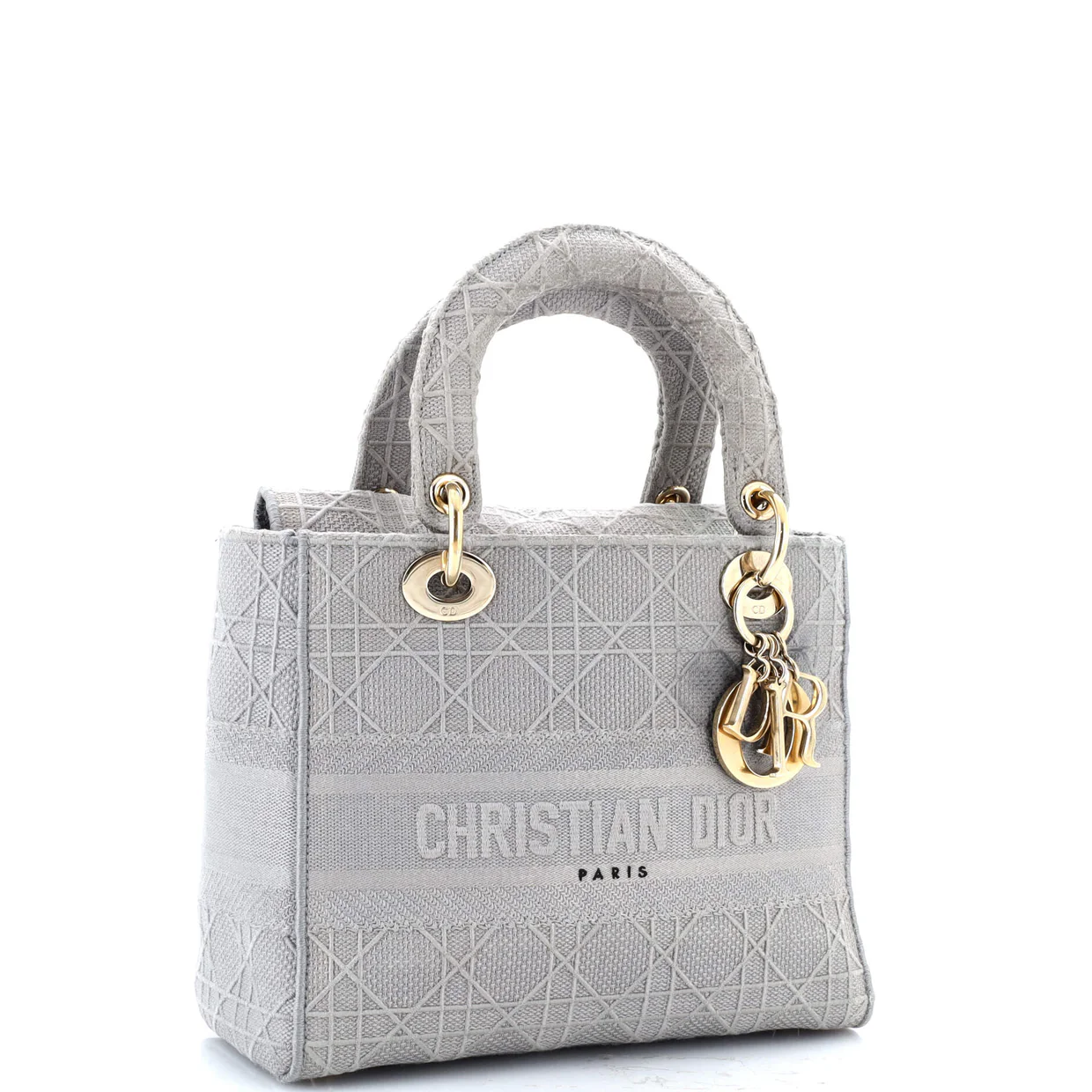 Lady D-Lite Bag Cannage Embroidered Canvas Medium - Deep Luxury