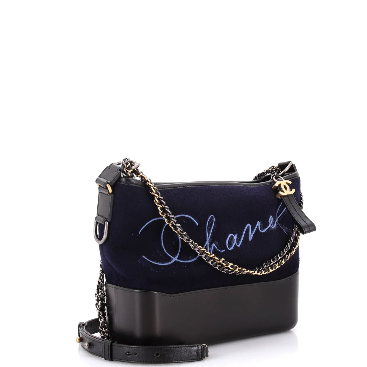 Paris-Hamburg Gabrielle Hobo Embroidered Wool and Calfskin Medium - Deep Luxury