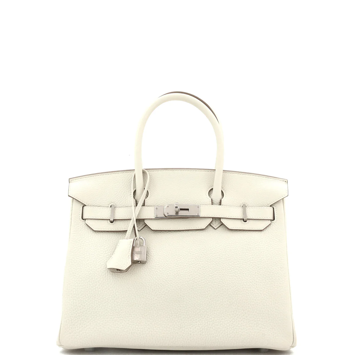 Birkin Handbag Light Togo with Palladium Hardware 30 - Deep Luxury