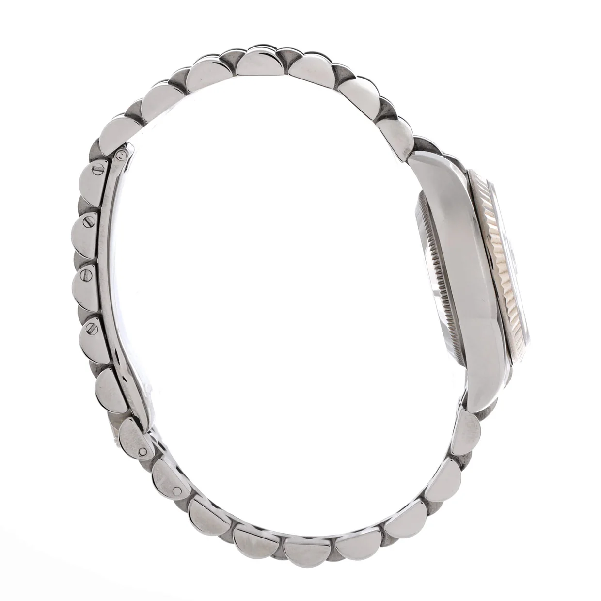 Oyster Perpetual Datejust Automatic Watch Stainless Steel and White Gold with Diamond Markers 26 - Deep Luxury