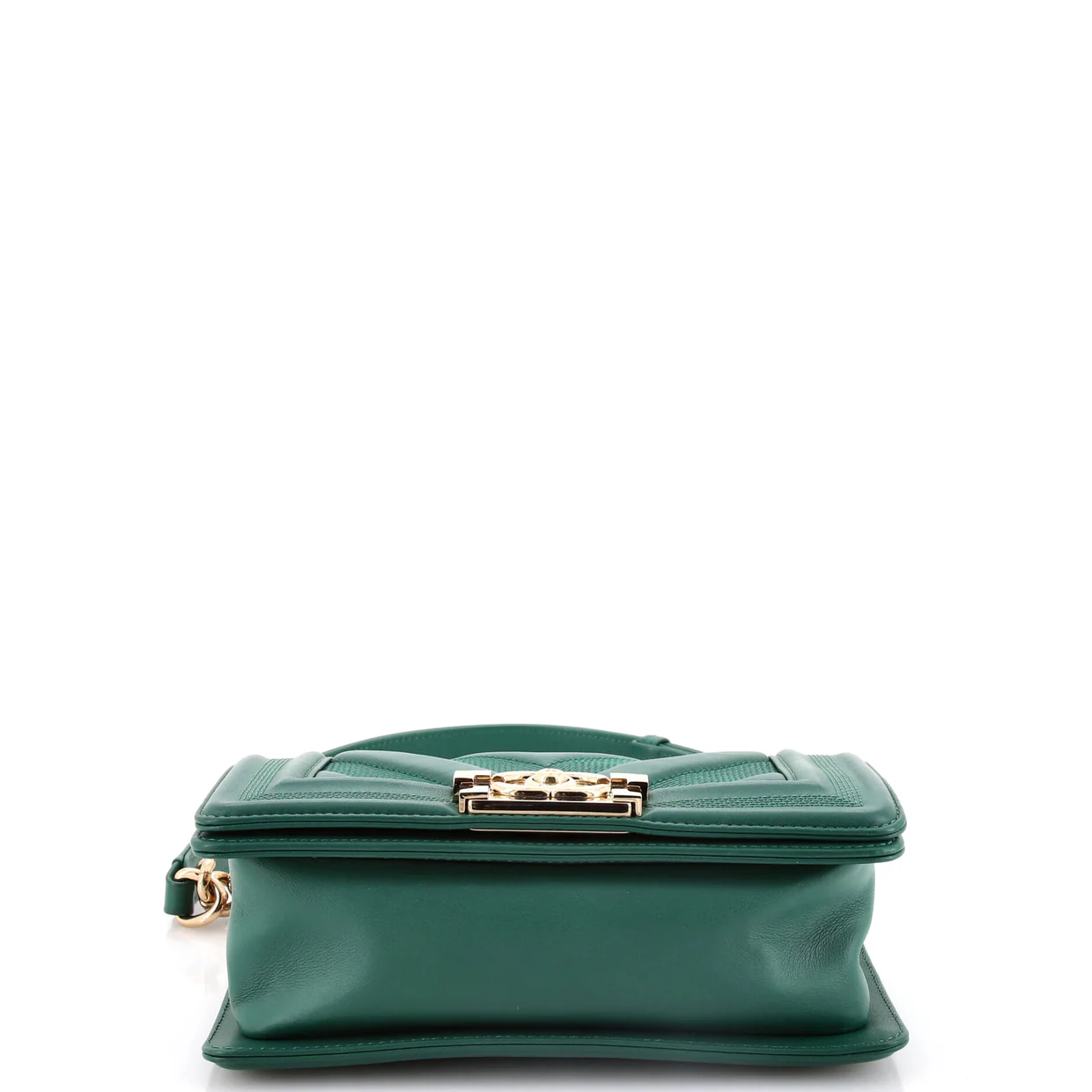 Boy Flap Bag Perforated Chevron Lambskin Small - Deep Luxury