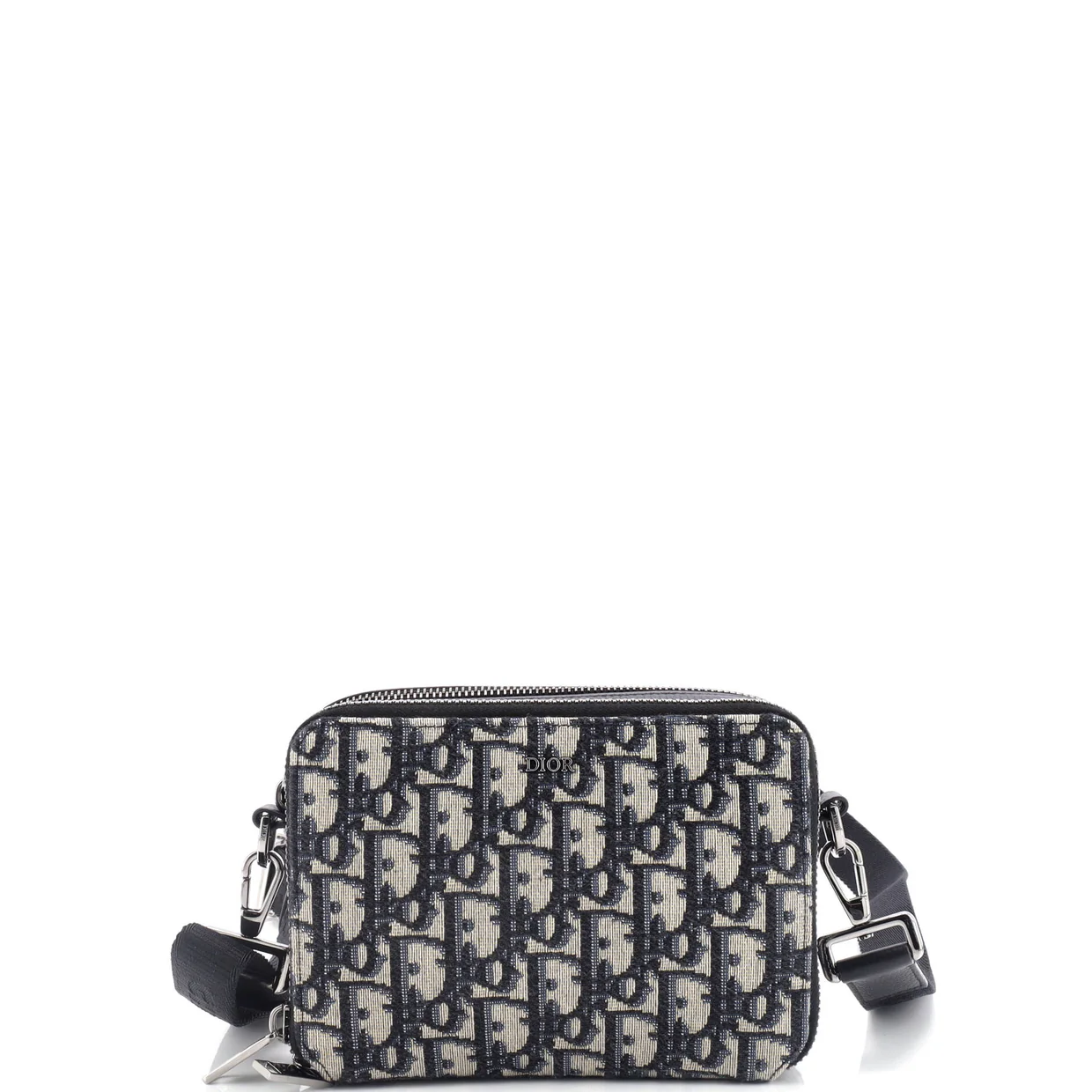 Double Zip Crossbody Pouch Oblique Canvas - Deep Luxury