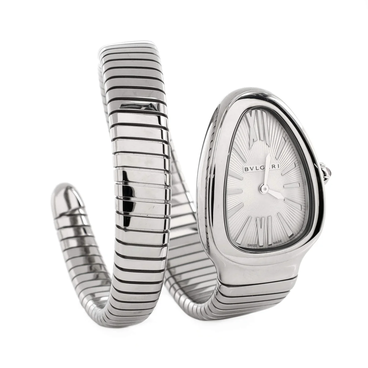 Serpenti Tubogas Single Spiral Quartz Watch Stainless Steel 23 - Deep Luxury