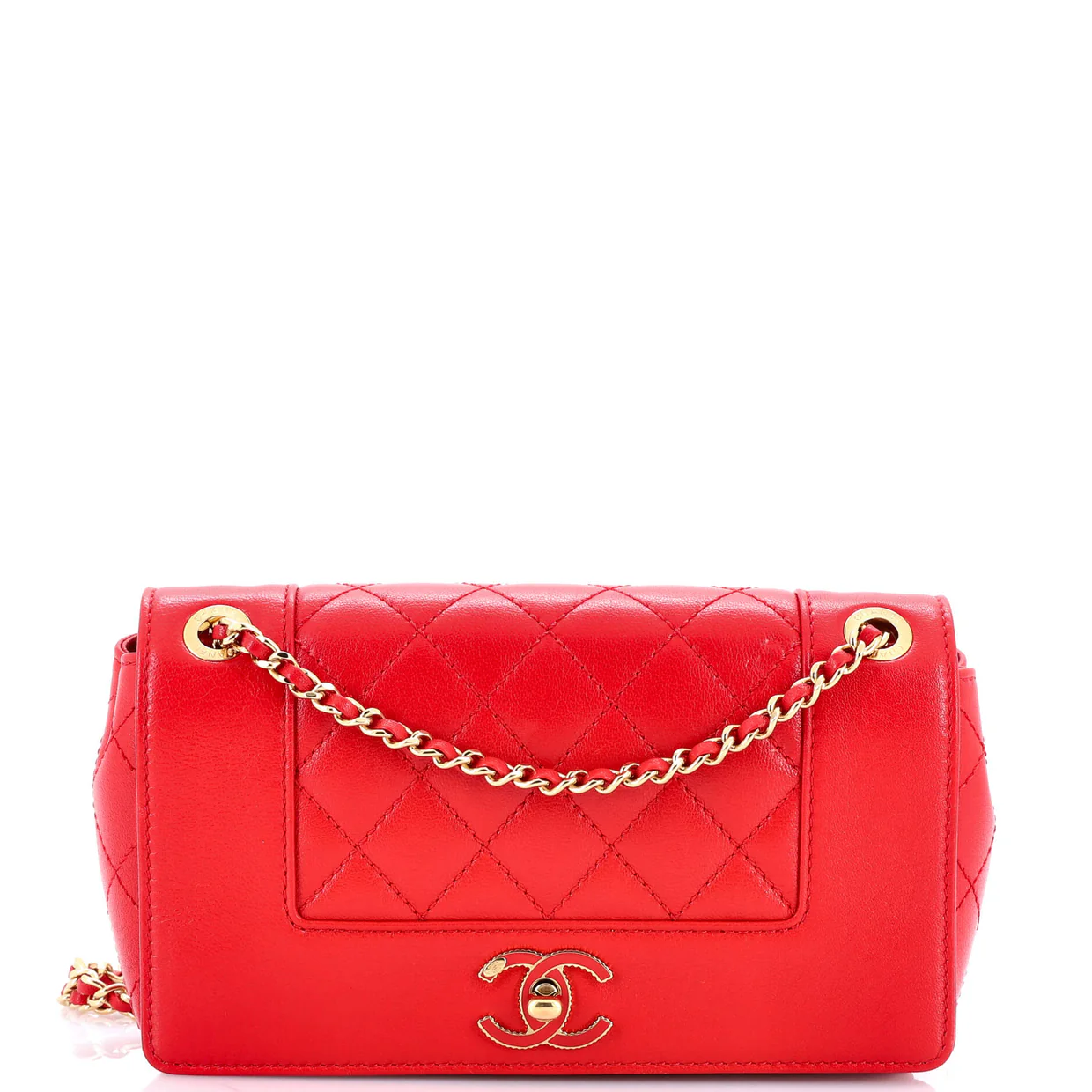 Mademoiselle Vintage Flap Bag Quilted Sheepskin Small - Deep Luxury