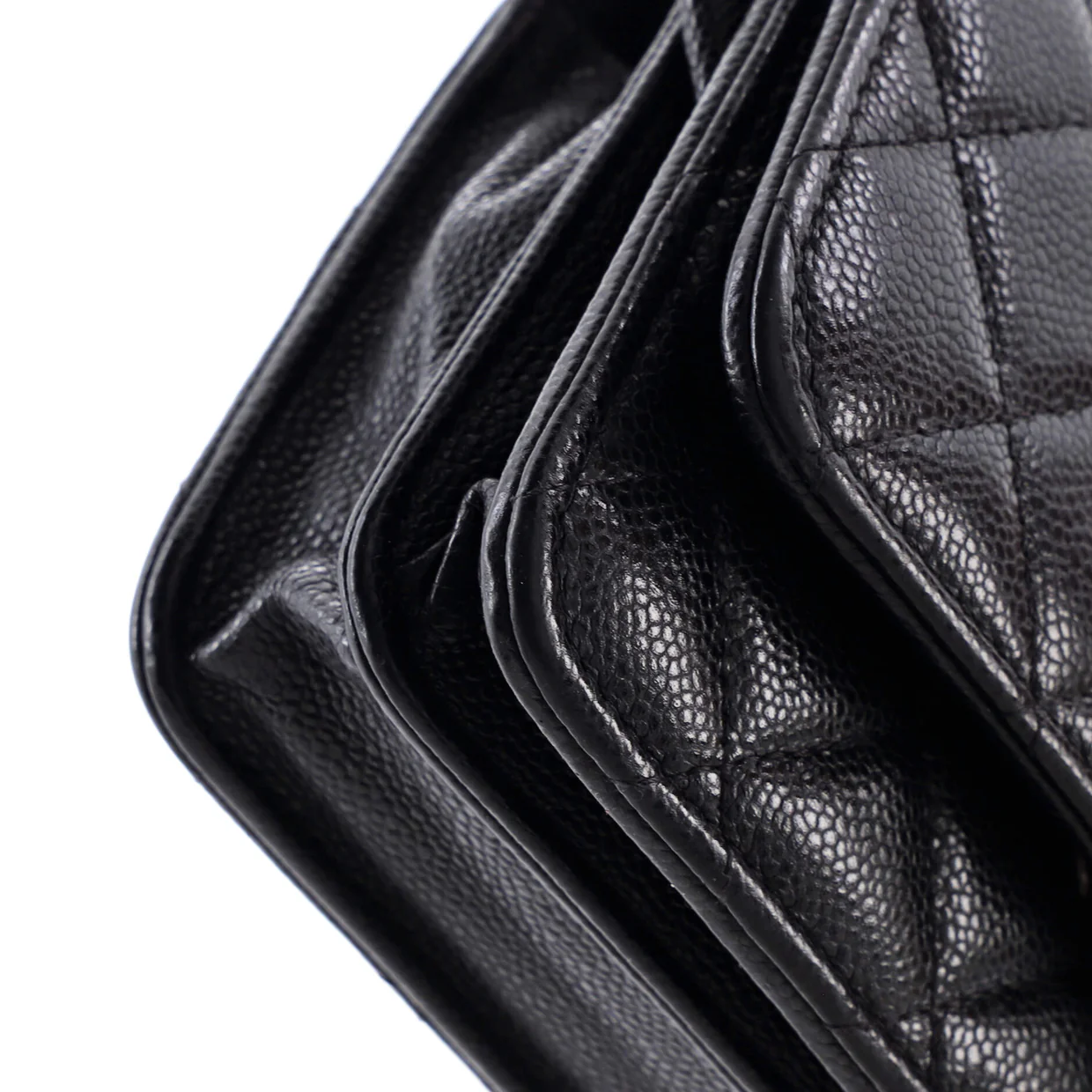 Wallet on Chain Quilted Caviar Mini - Deep Luxury