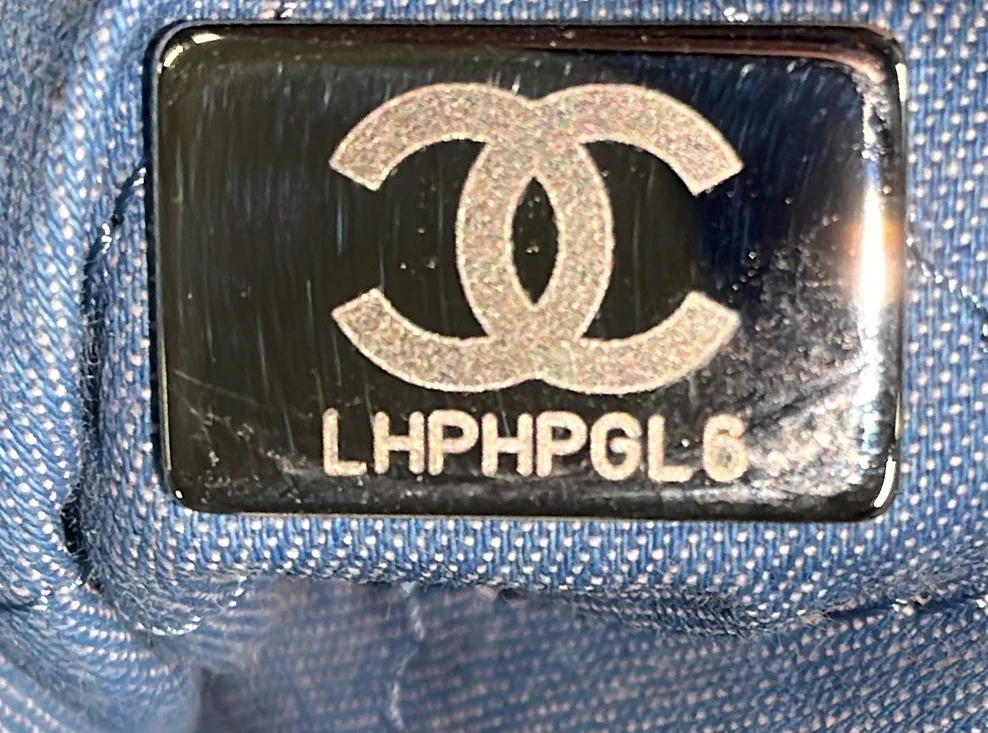 22 Chain Hobo Denim with Sequins Medium - Deep Luxury