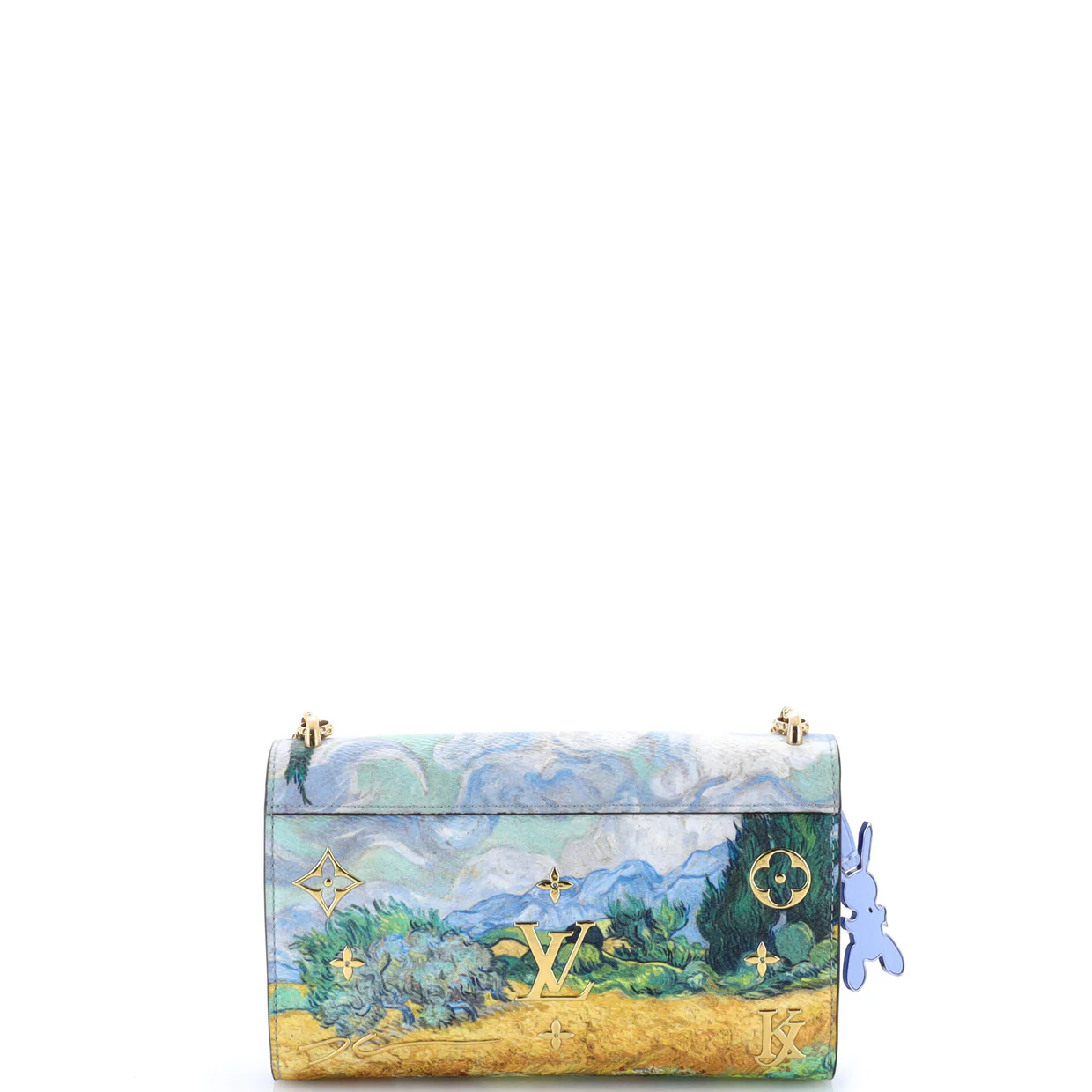 Chain Wallet Limited Edition Jeff Koons Van Gogh Print Canvas - Deep Luxury