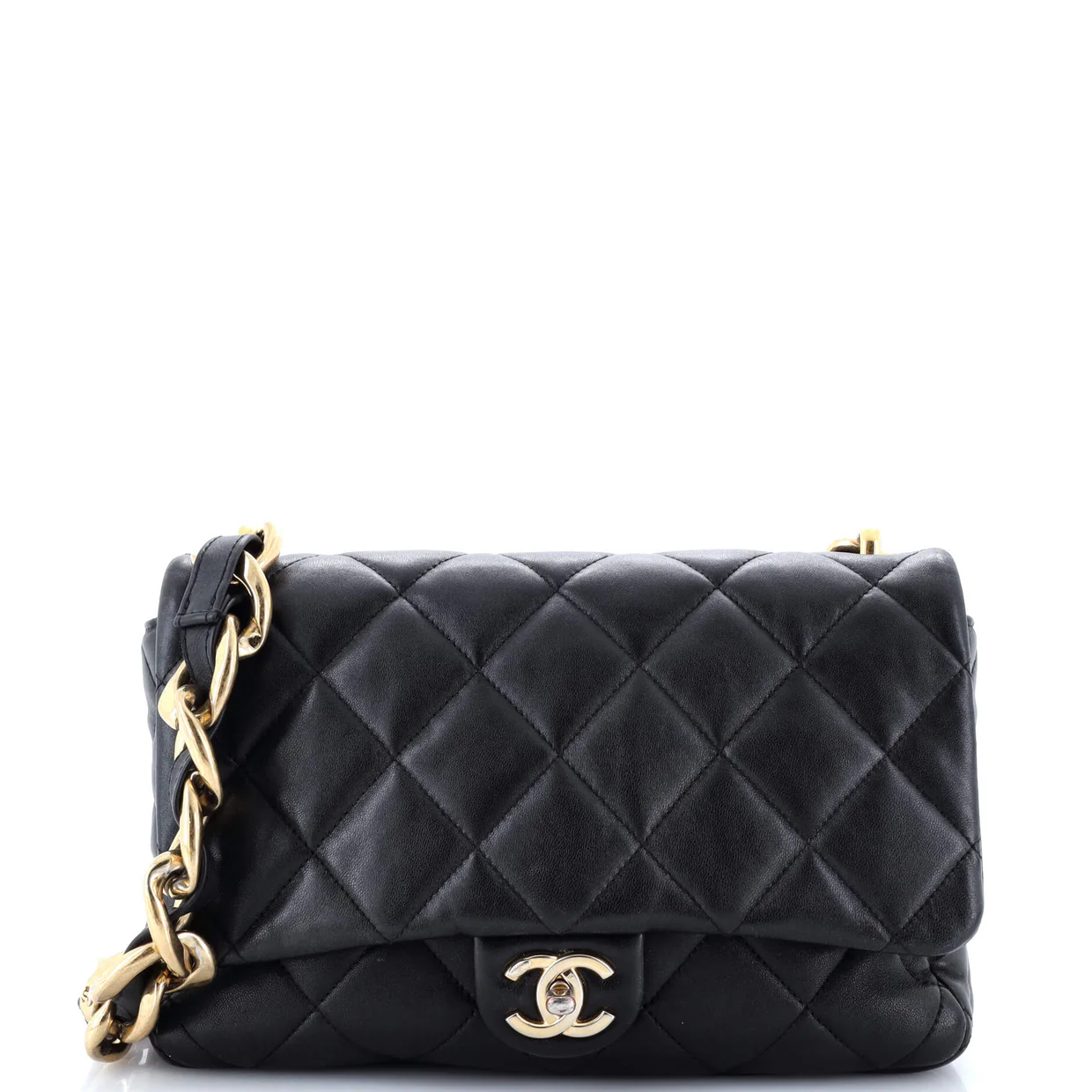 Funky Town Flap Bag Quilted Lambskin Large - Deep Luxury