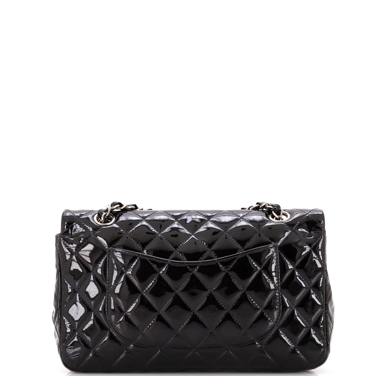 Classic Double Flap Bag Quilted Patent Medium - Deep Luxury