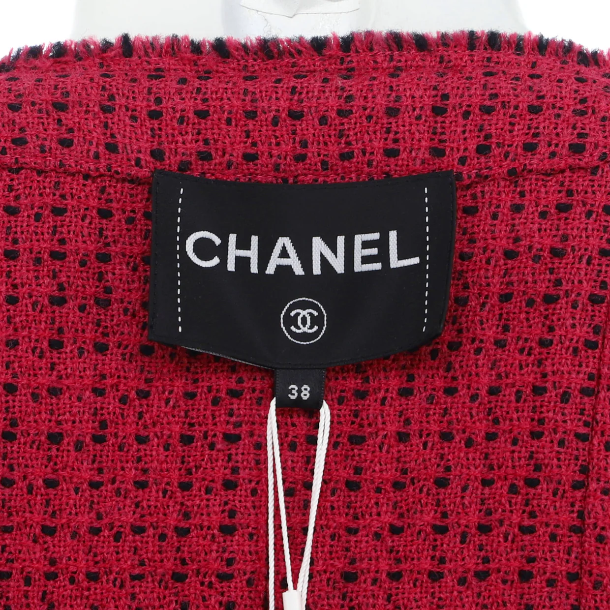 Women's Four Pocket Frayed Collarless Jacket Tweed - Deep Luxury