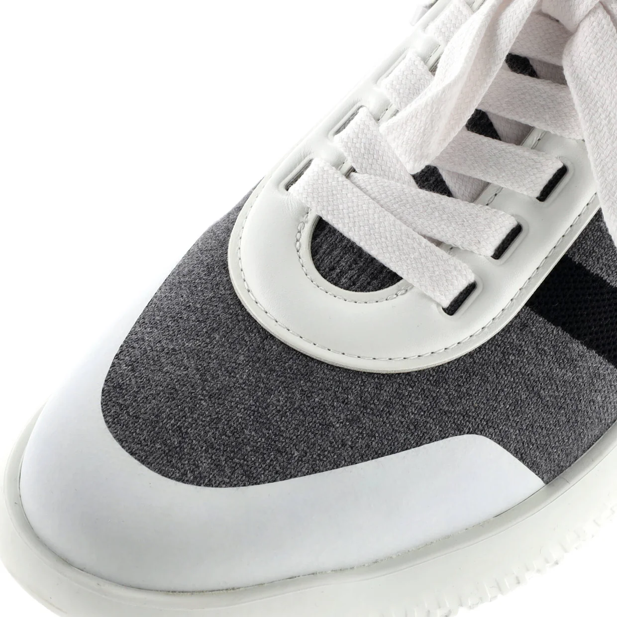Men's Crew Sneakers Knit and Leather - Deep Luxury