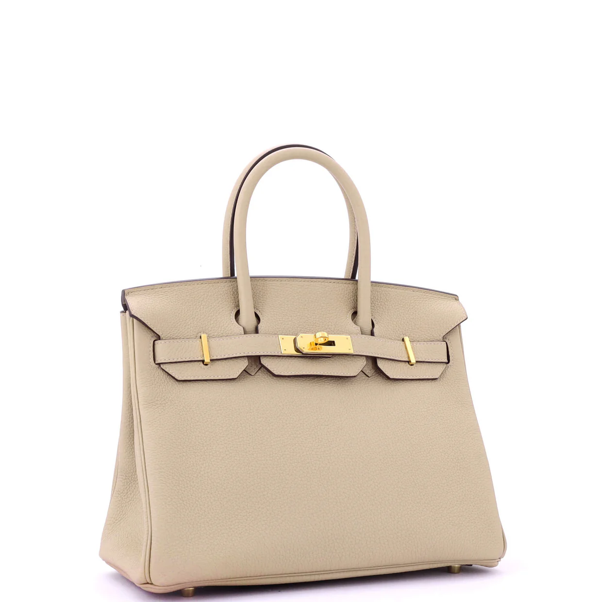 Birkin Handbag Light Togo with Gold Hardware 30 - Deep Luxury