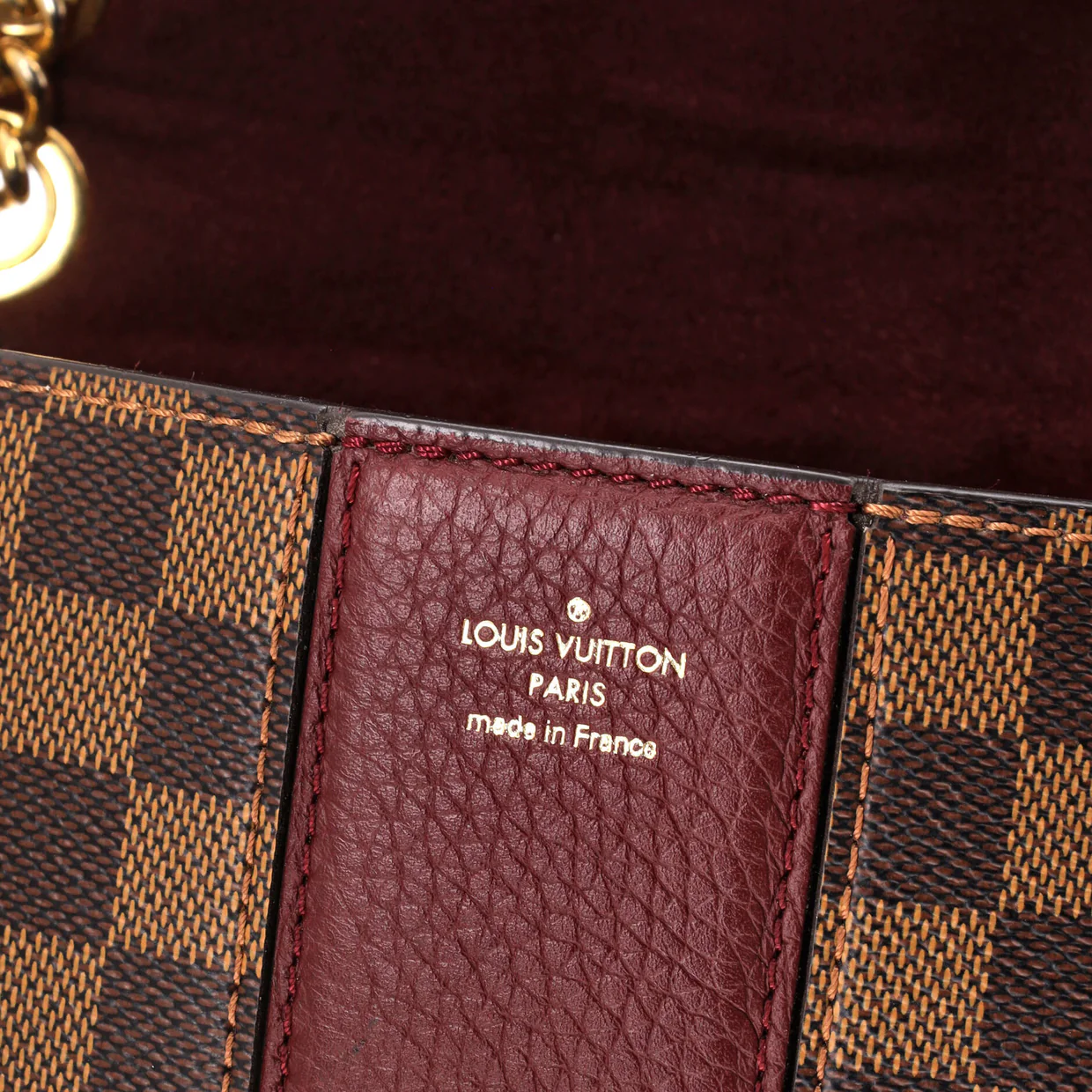 Wight Handbag Damier with Leather - Deep Luxury