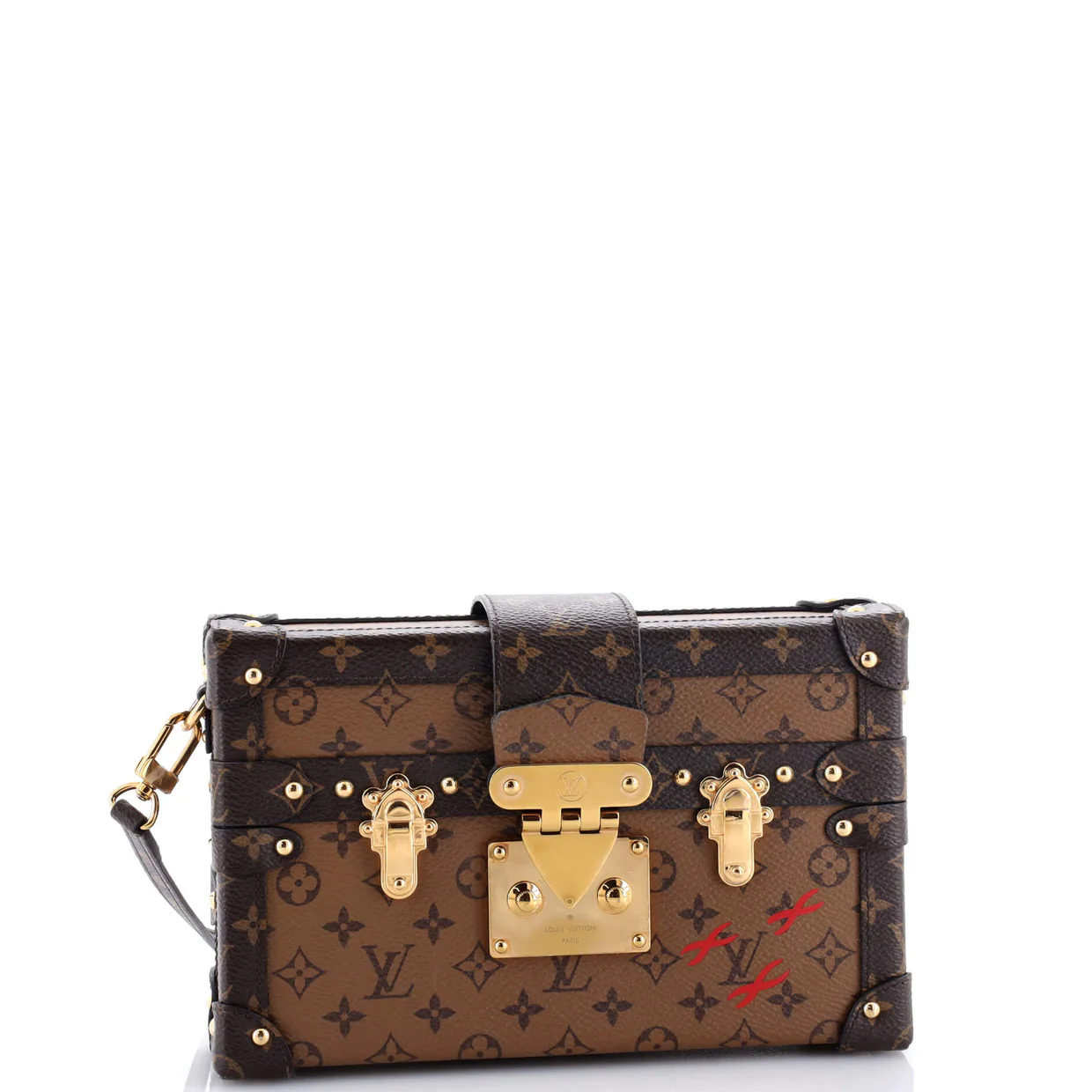 Petite Malle Handbag Reverse Monogram Canvas - Deep Luxury