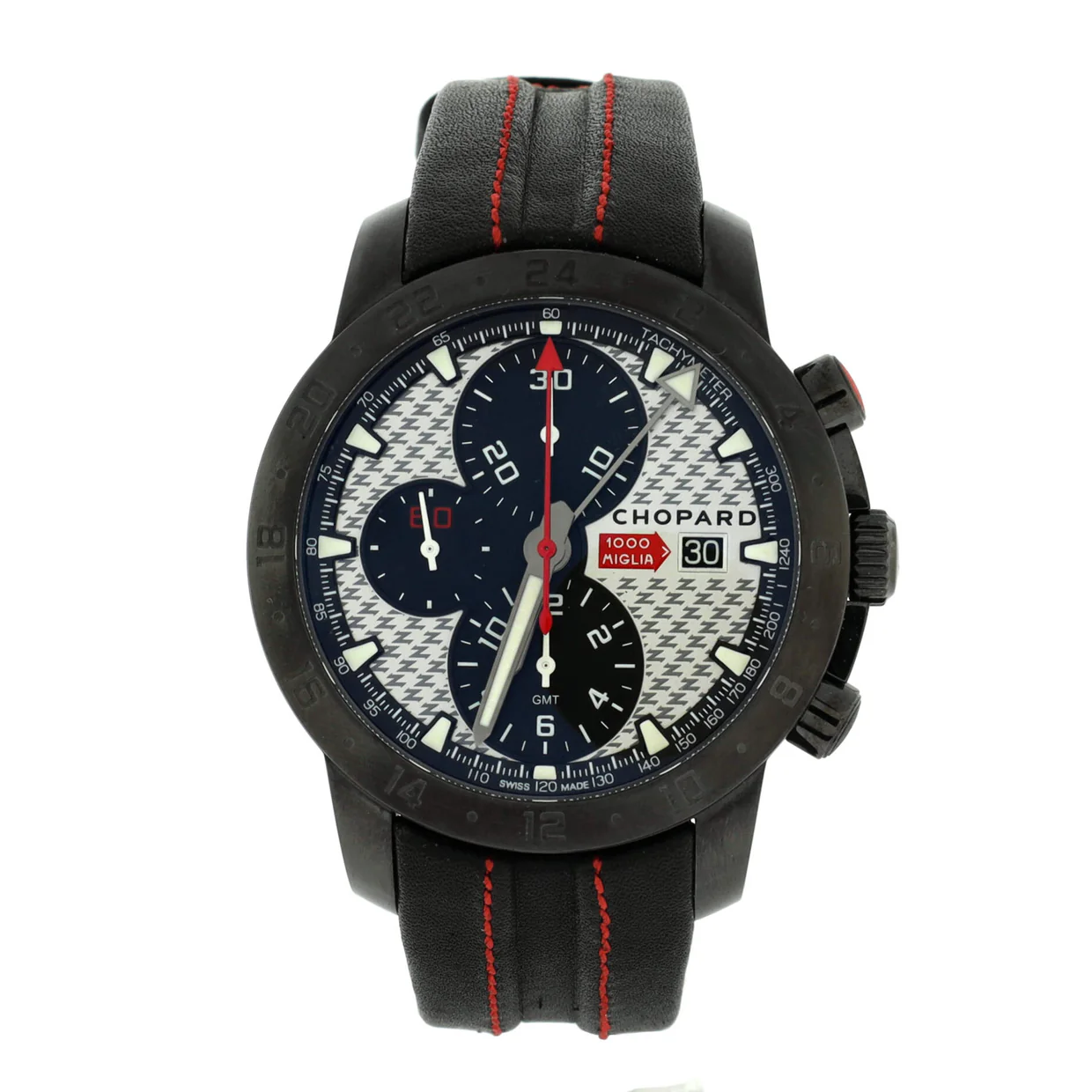 Mille Miglia Zagato Chronograph Automatic Watch PVD Coated Stainless Steel and Leather 42 - Deep Luxury