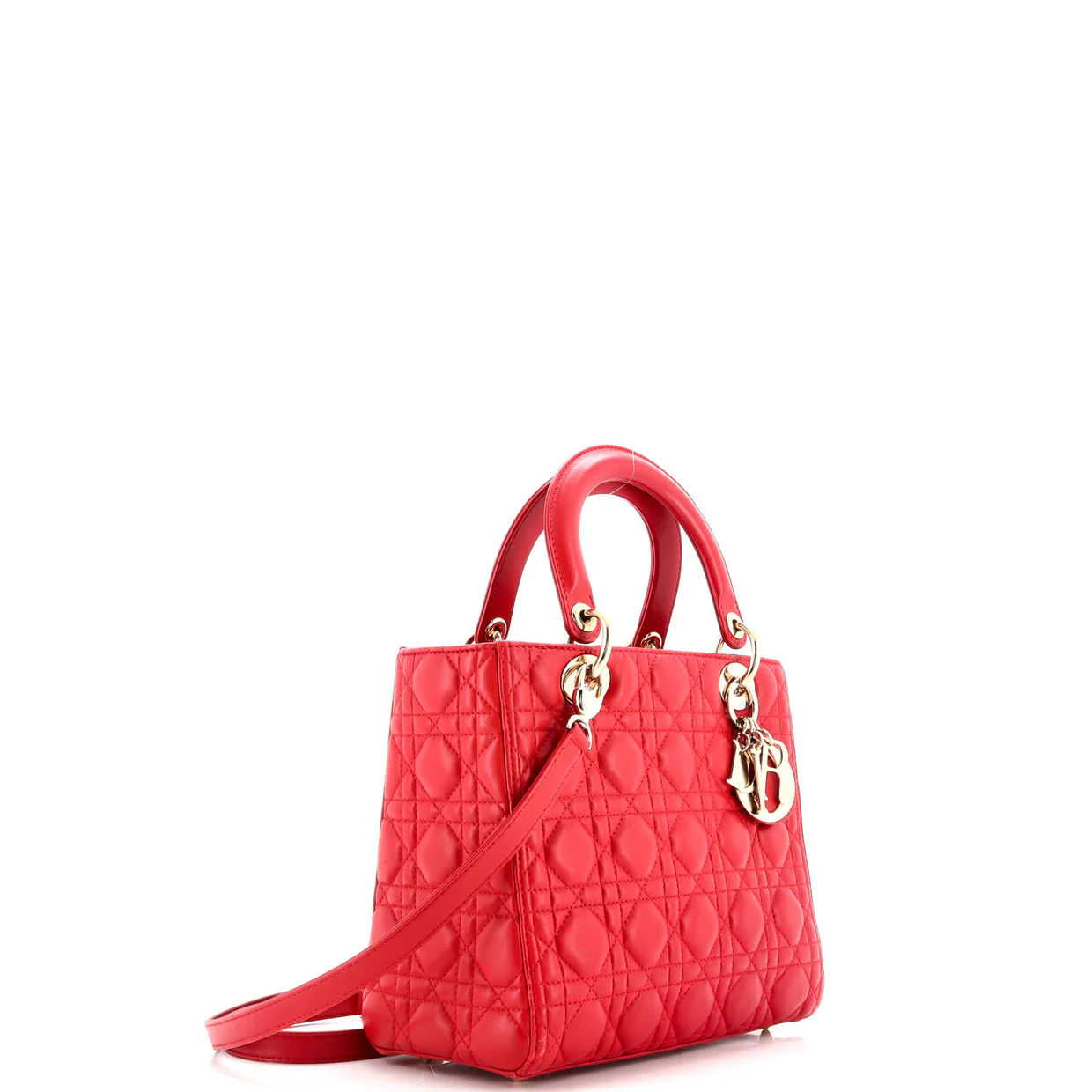 Lady Dior Bag Cannage Quilt Lambskin Medium - Deep Luxury