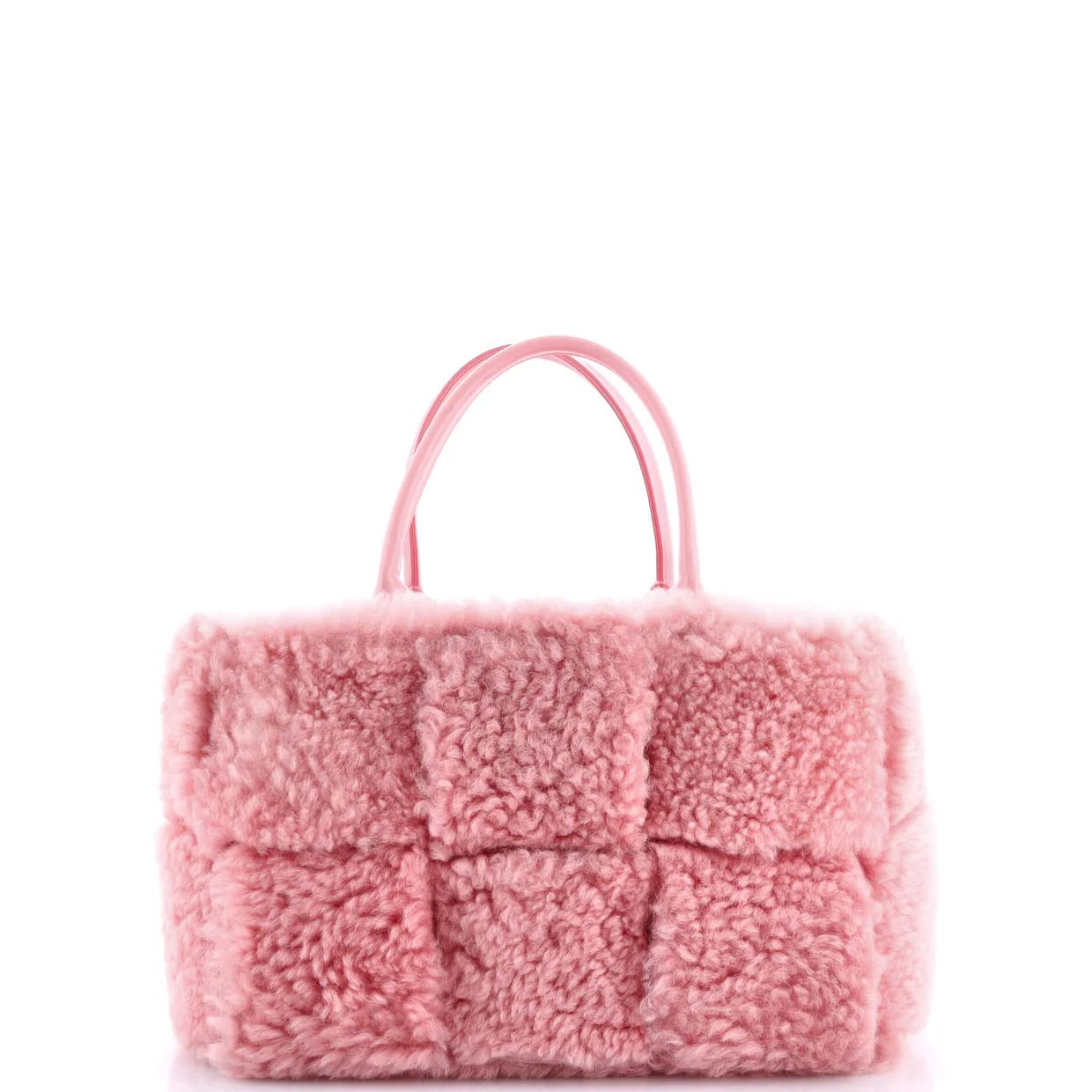 Arco Tote Intrecciato Shearling Small - Deep Luxury