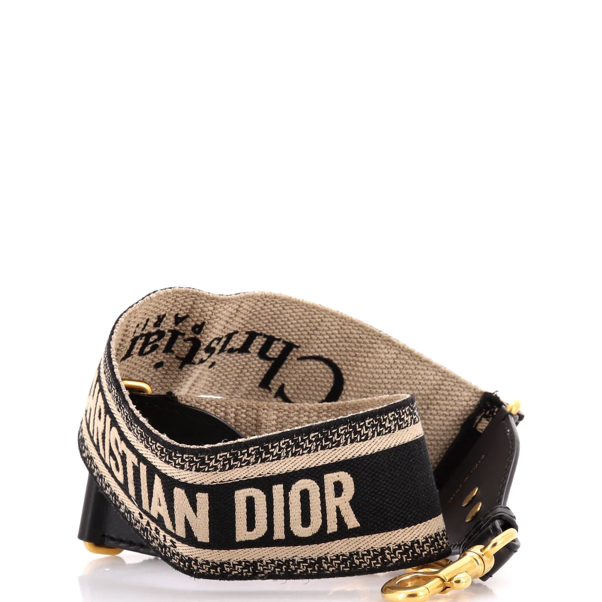 Logo Shoulder Strap Embroidered Canvas Thin - Deep Luxury