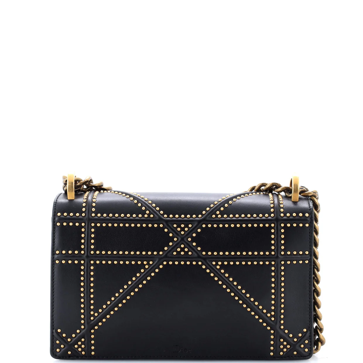 Diorama Flap Bag Studded Leather Small - Deep Luxury