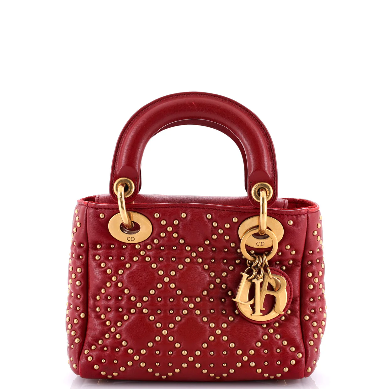 Supple Lady Dior Bag Cannage Studded Lambskin Mini - Deep Luxury