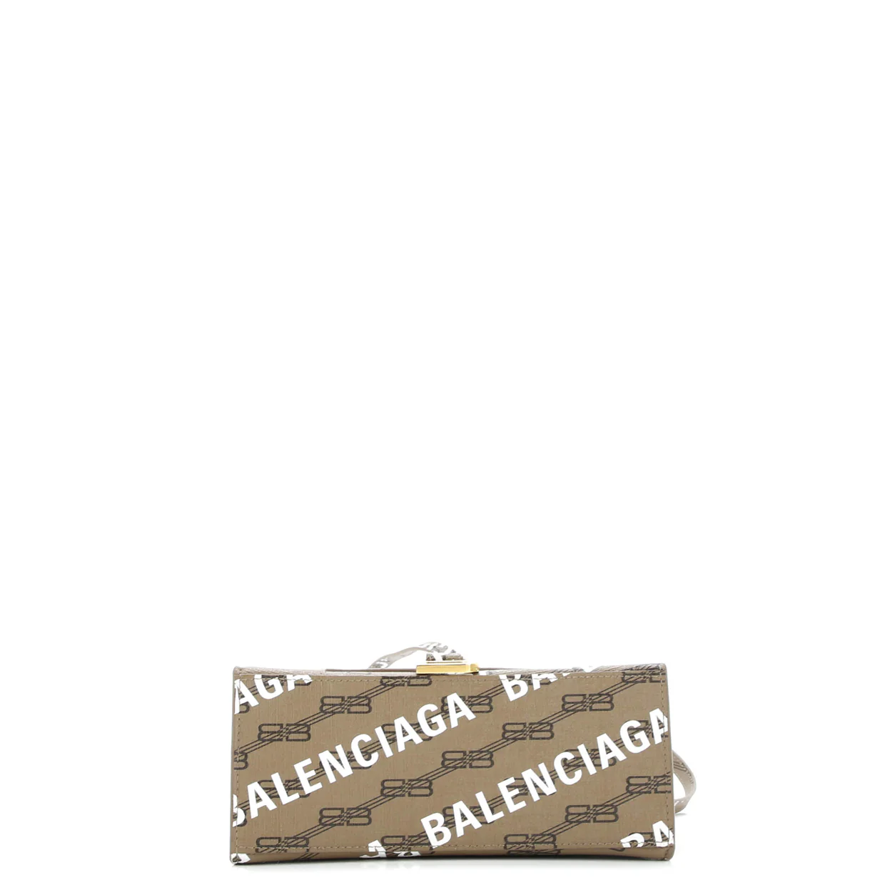 Hourglass Top Handle Bag Monogram Coated Canvas Small - Deep Luxury