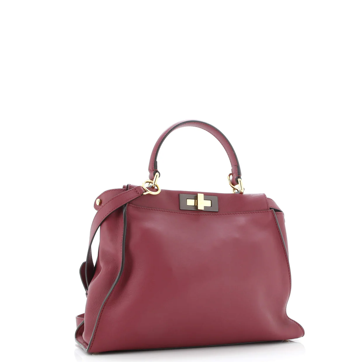 Peekaboo Bag Rigid Leather Regular - Deep Luxury