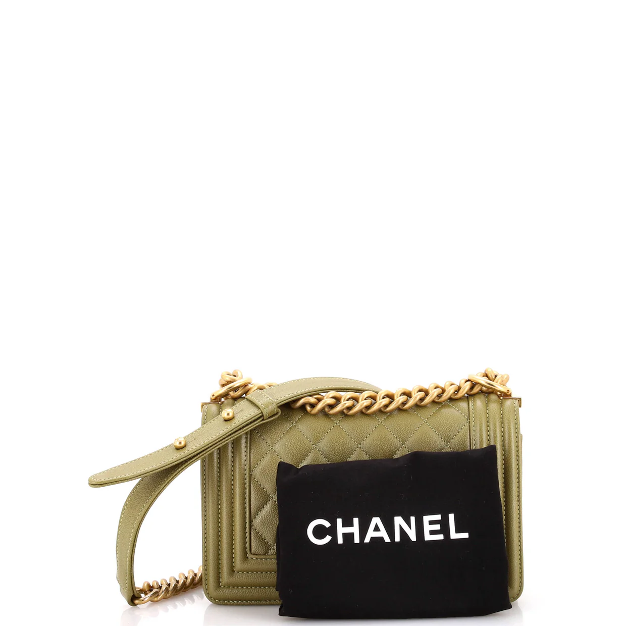 Boy Flap Bag Quilted Caviar Small - Deep Luxury