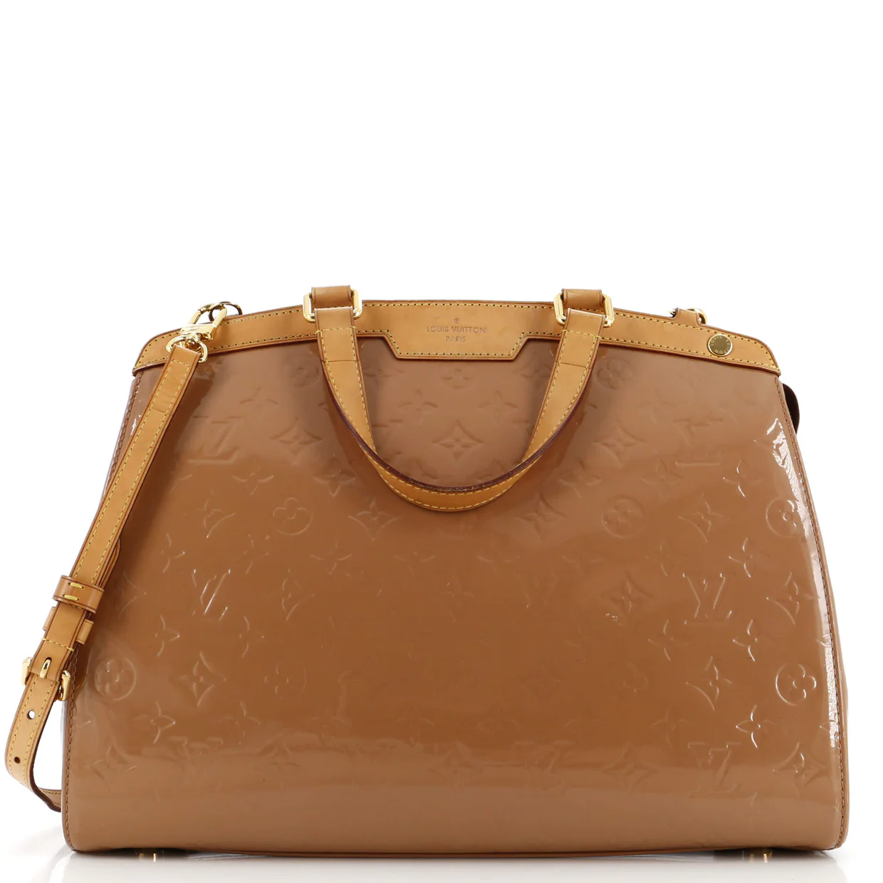 Brea Handbag Monogram Vernis MM - Deep Luxury