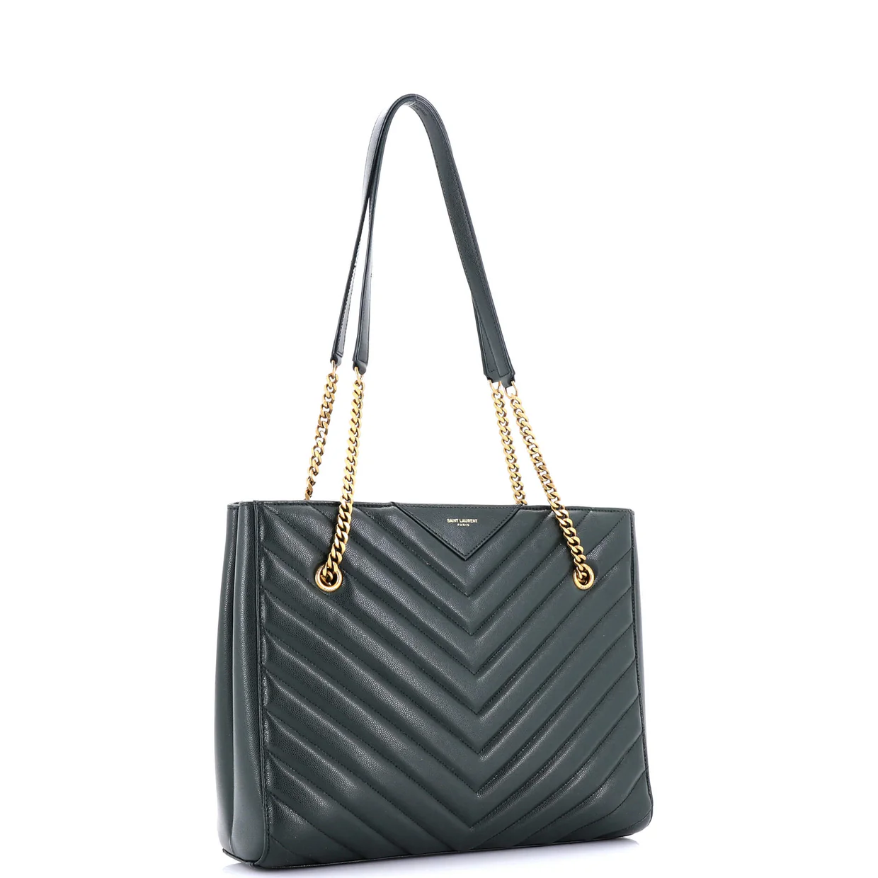 Tribeca Shopping Tote Matelasse Chevron Leather Medium - Deep Luxury