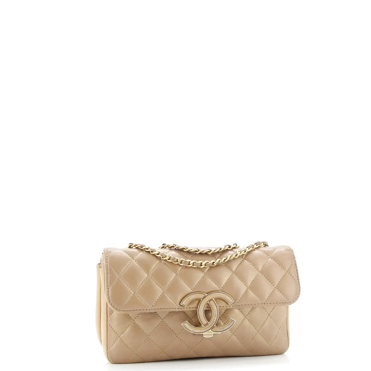 CC Chic Double Flap Bag Quilted Lambskin Small - Deep Luxury