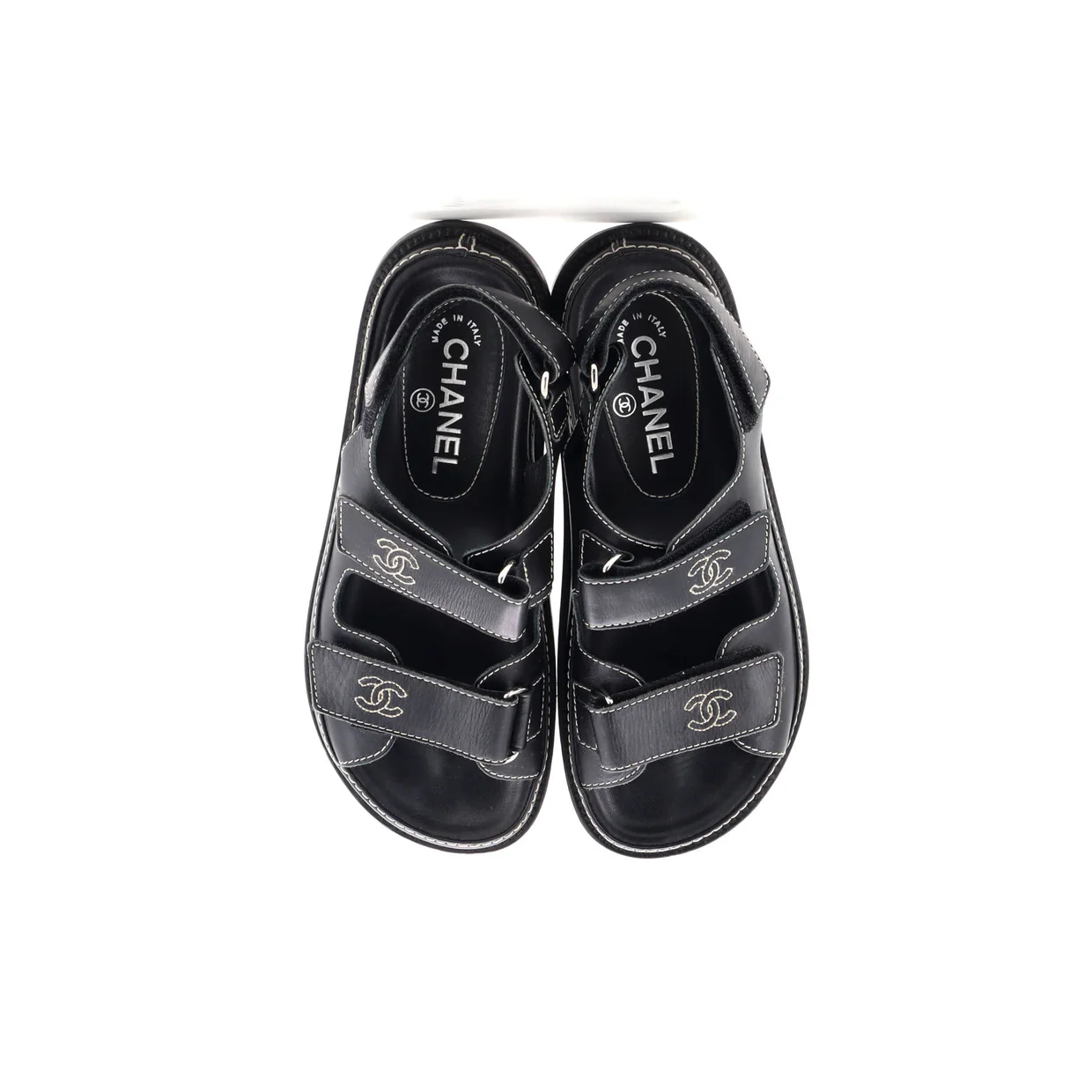 Women's Velcro Dad Sandals Leather - Deep Luxury