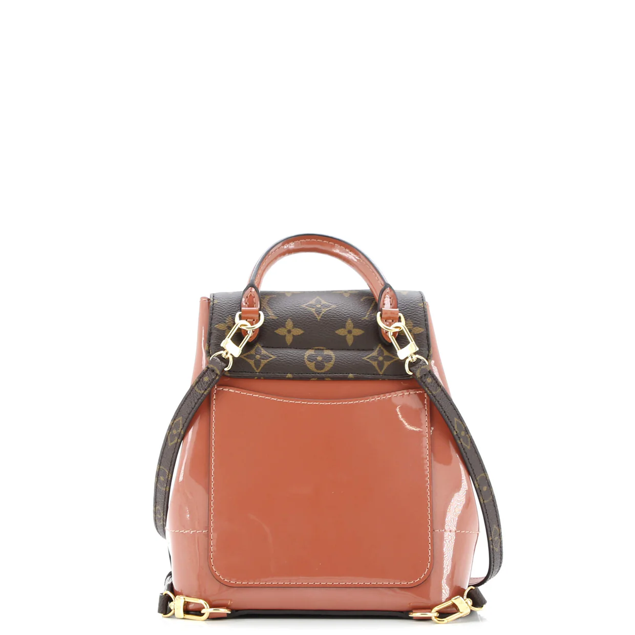 Hot Springs Backpack Vernis with Monogram Canvas - Deep Luxury