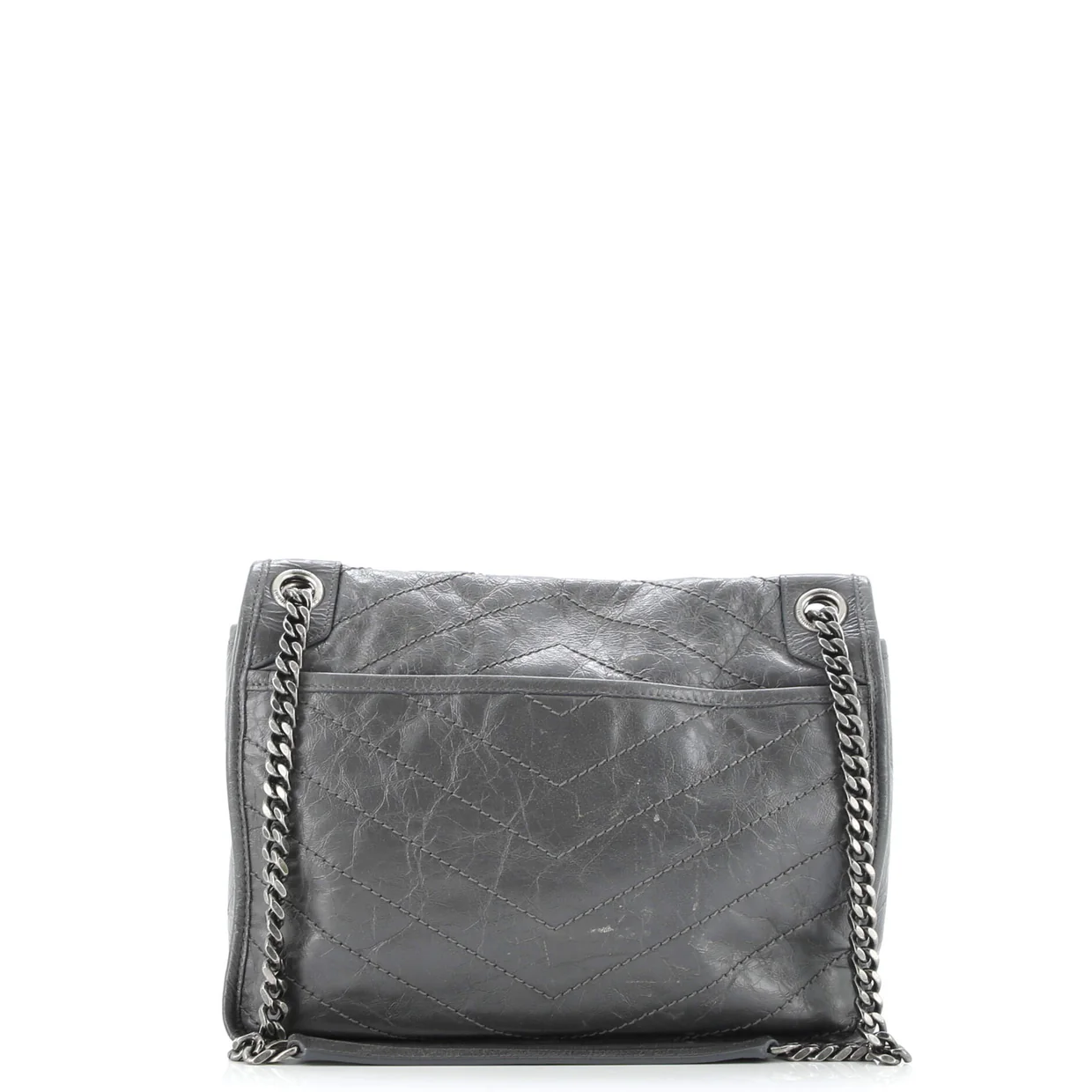 Niki Chain Flap Bag Matelasse Chevron Leather Medium - Deep Luxury