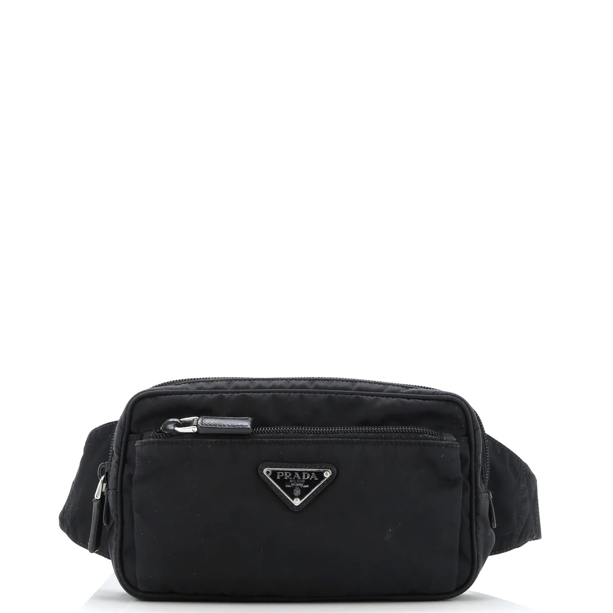 Front Pocket Belt Bag Re-Nylon with Saffiano Leather - Deep Luxury
