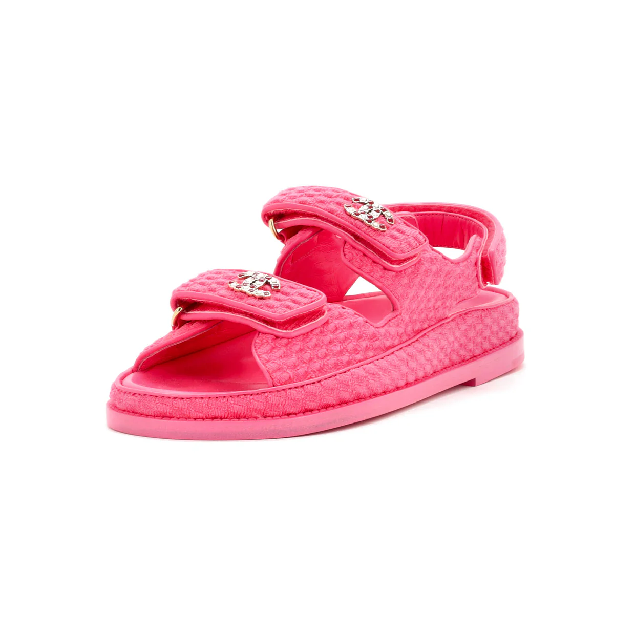Women's Velcro Dad Sandals Knit Fabric - Deep Luxury