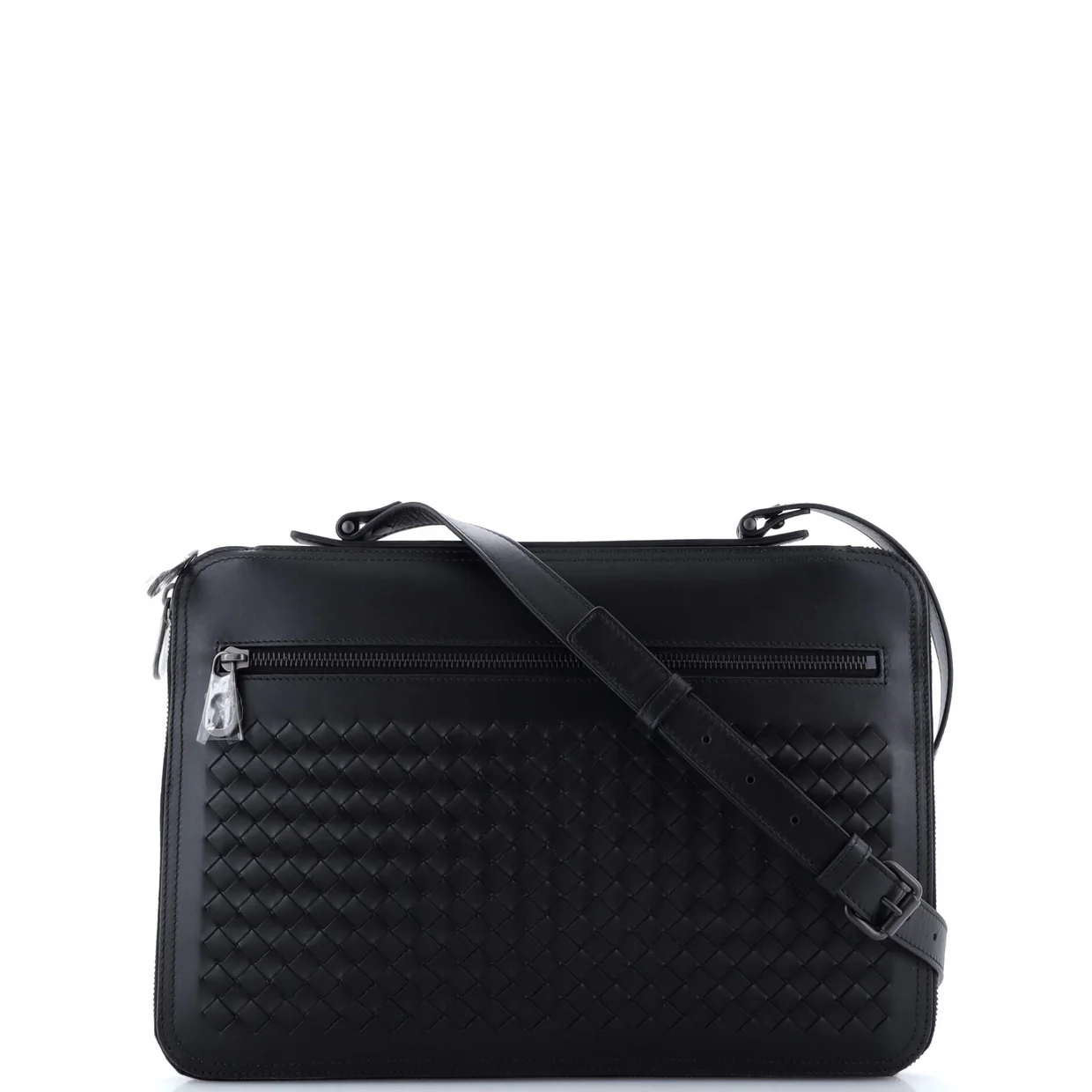 Slim Zip Around Briefcase Intrecciato Nappa - Deep Luxury